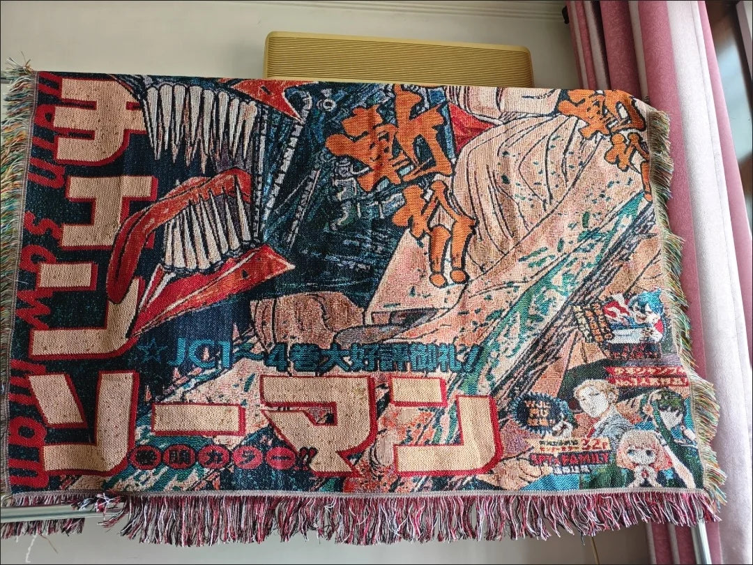 Anime Cotton Throw Blanket